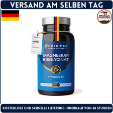 Magnesium Bisglycinat Premium + Vitamin B6 | 300mg Pro Tagesdosis - Maximale