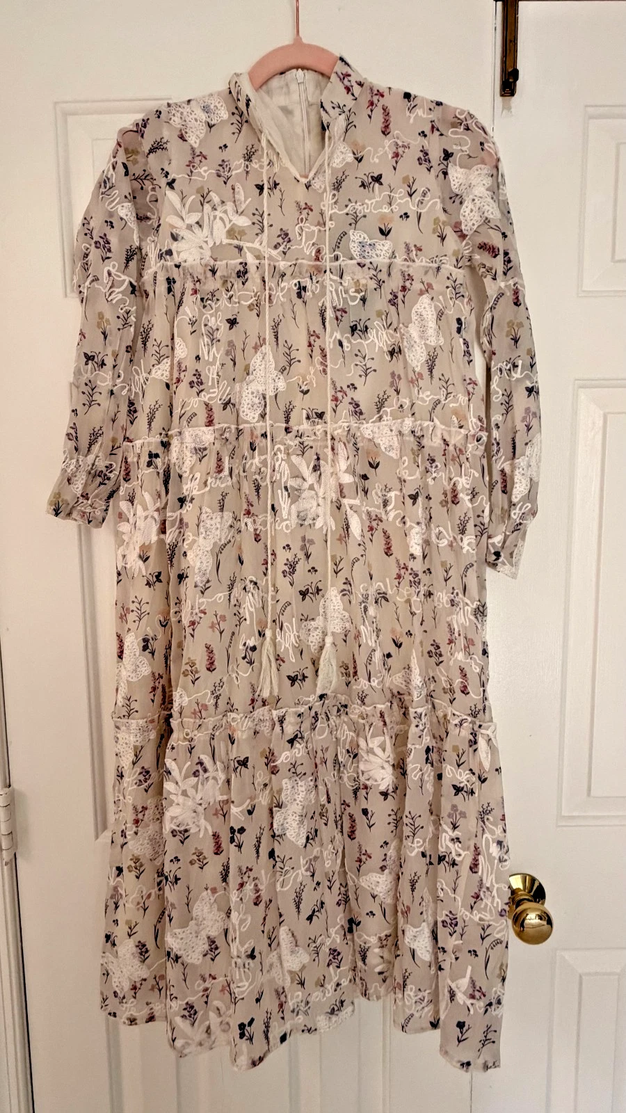 Girls Floral Maxi Dress Size 16 Modest Long Sleeve Pastel Eid Formal