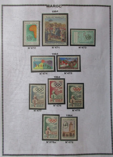 MAROC timbres N° 471 à 479 de 1964 neuf en bon état lot NX141