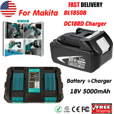 Battery Dual Charger Set For Makita 18V 5.0Ah LXT Li-ion BL1850B BL1840 BL1860