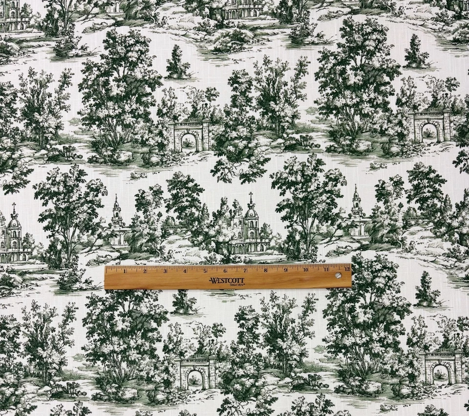 COLE & SONS VILLANDRY TOILE CHARCOAL GRAY FRENCH COTTON FABRIC BY YARD 54"W - Image 2 of 4