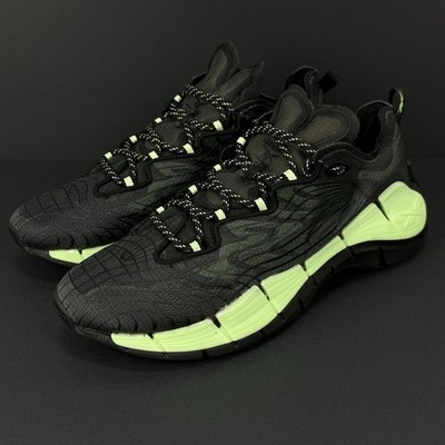 Reebok Zig Kinetica II Men s 10 Running Shoes Black Green Volt G58281 Excellent