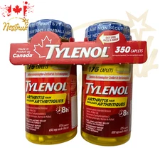 Tylenol Arthritis Pain Relief 650mg 175 Caplets ×2 – Extended Release – Canada