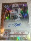 2024 Bowman Chrome U CARNELL TATE 1st Bowman Auto Autograph 19/24 Stealth 🔥