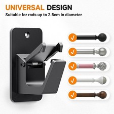 Heavy Duty Curtain Rod Brackets for Even Curtain Hanging and Secure Hold