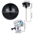 AplusChoice 12" Big Disco Ball Light and Motor 6RPM Rotator & Spotlight Black — photo 9