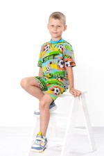 Boy  s Summer Set T-Shirt  Shorts   Breathable Knit, Colorful Print, Summer...