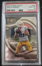 JUSTIN HERBERT 2020 SELECT FIELD LEVEL ROOKIE SILVER PRIZM RC PSA 10