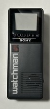 Vintage Sony Watchman Black & White TV Model FD-2A VHF UHF Tested and Working