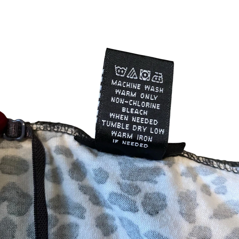 Camiseta sin mangas Y2k Leopardo Guepardo Negro Blanco Encaje Shore Capas Largas Cami XL Foto 4 de 4