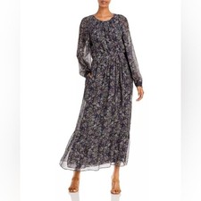 Vanessa Bruno Sylvia Paisley 70s Retro Bohemian Maxi Dress Size 38 (6)