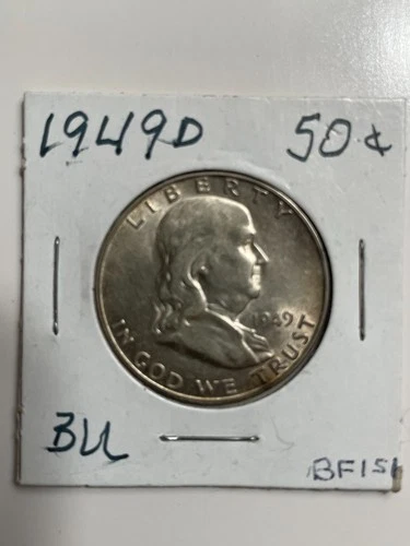 1949-D 50c Franklin Half Dollar BU (Full Bell Lines)