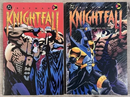 Batman Knightfall Part 1 and 2 Vintage Collectible DC Comics