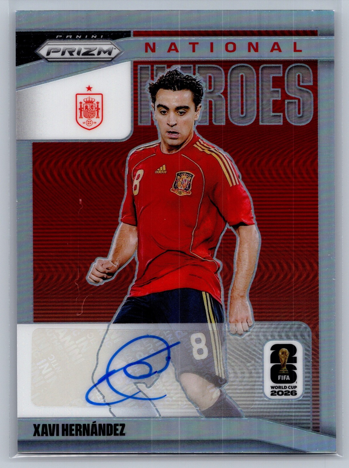 2026 Prizm World Cup #NH-XH Xavi Hernandez National Heroes Silver Prizms #/75
