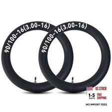 2 PCS 90/100-16 Dirt Bike Tube 3.00-16 Inner Tube with TR4 Straight Valve