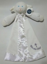 Mary Meyer Baby Lamb White Security Blanket Lovey Bless This Child Satin New