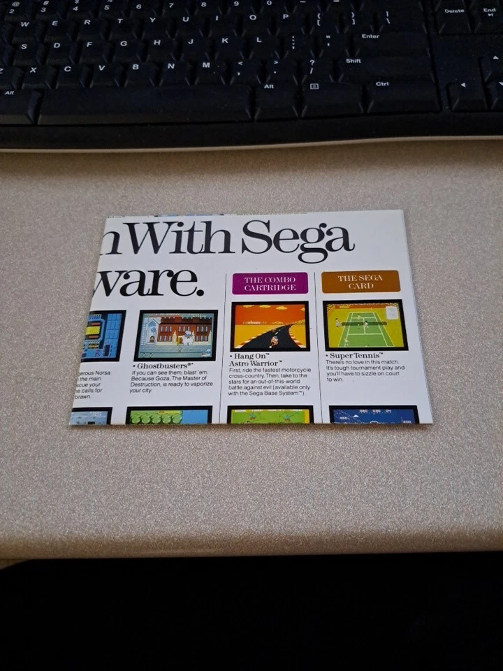 "Take Hold Of The Sega Adventure" Sega Master System SMS 1987 Promo Poster NEW! - Image 2 of 3