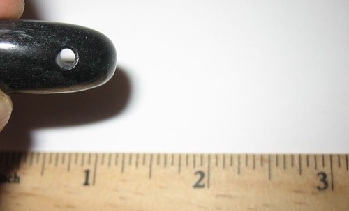 1.2" TUMBLED POLISHED DRILLED 'ISUA STONE' NATURAL STONE PENDANT GREENLAND *4 - Picture 10 of 10