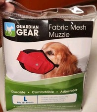Guardian Gear Fabric Mesh Red Dog Muzzle L Large Doggy New NIP