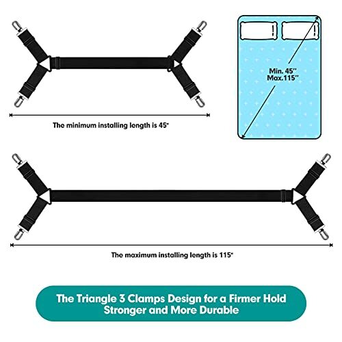 Bed Sheet Holder Straps For Corners Bed sheet Stay Clips Fastener Mattress Clamp