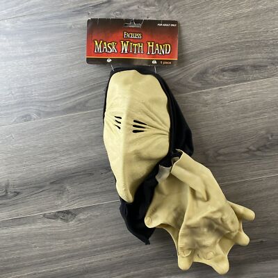 Adult FACELESS MASK With WEB FINGER Hand Full Head Monster HALLOWEEN New