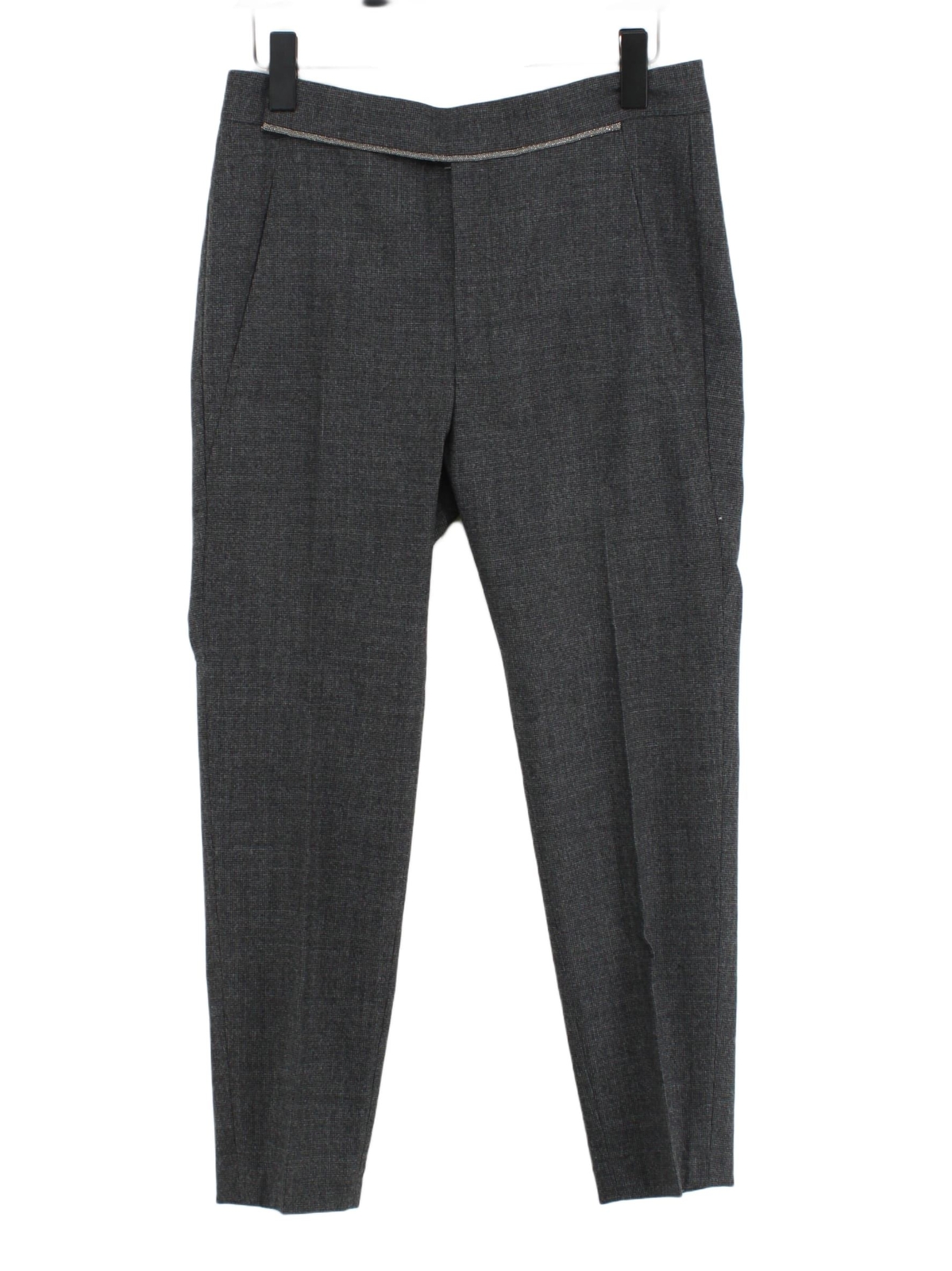 Brunello Cucinelli Women's Suit Trousers UK 10 Grey Wool eBay