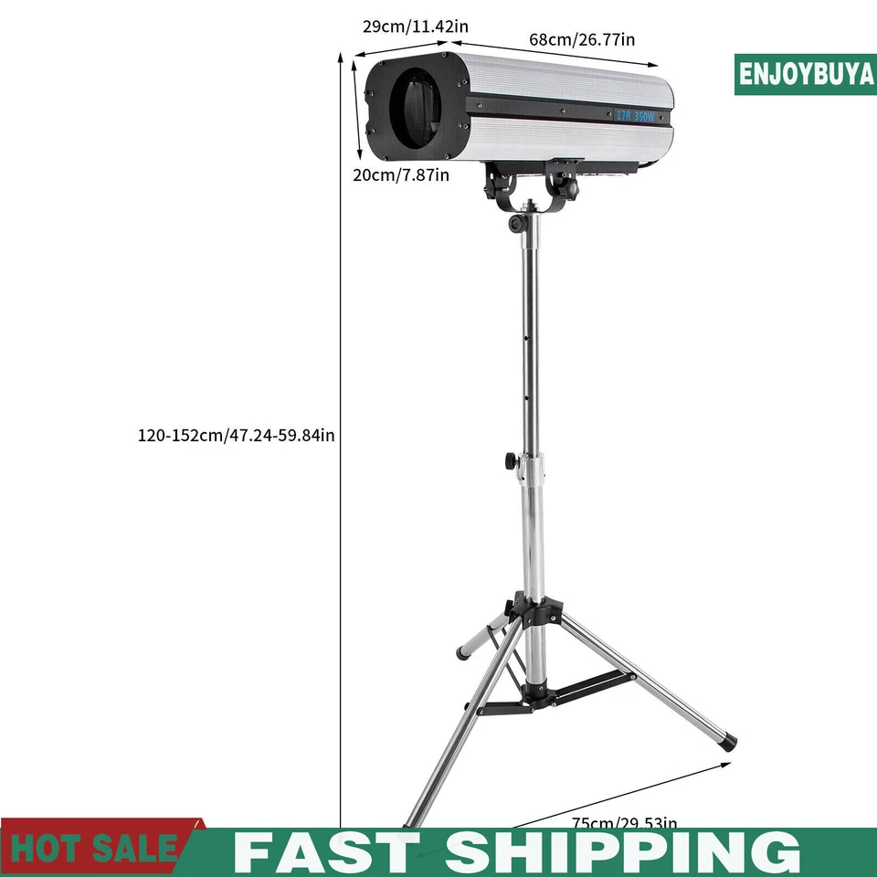 350W RGBW LED Punto de Seguir Haz DMX Foco DJ Disco Escenario Luz con Trípode Foto 2 de 4