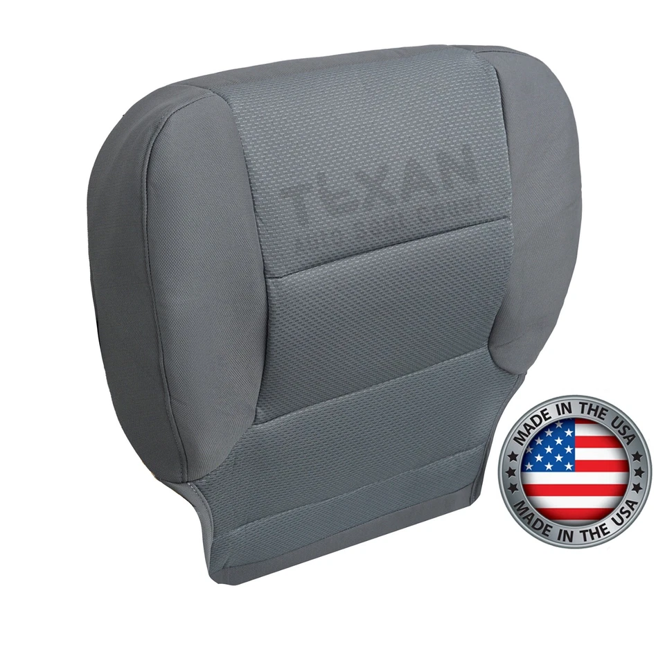 Driver Bottom Cloth Replacement Seat Cover Gray Fits 2014-2019 GMC Sierra 2500HD - Image 2 of 4