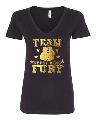 Team Tyson Fury Gypsy King Gold Logo Boxing Women T-Shirt