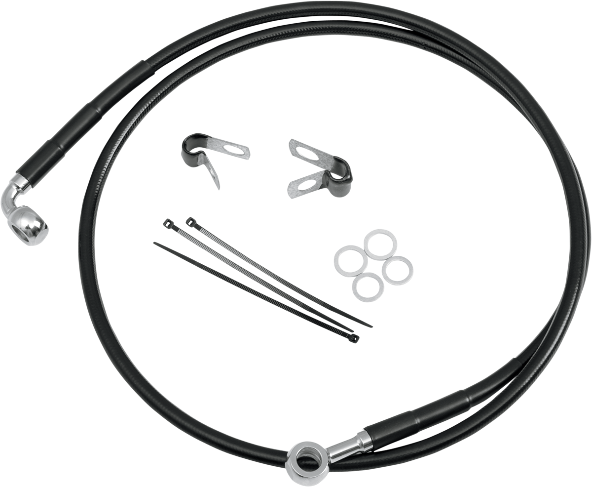 Drag Front Brake Line Black Softail 8499/Wide Glide 19932005 Harley
