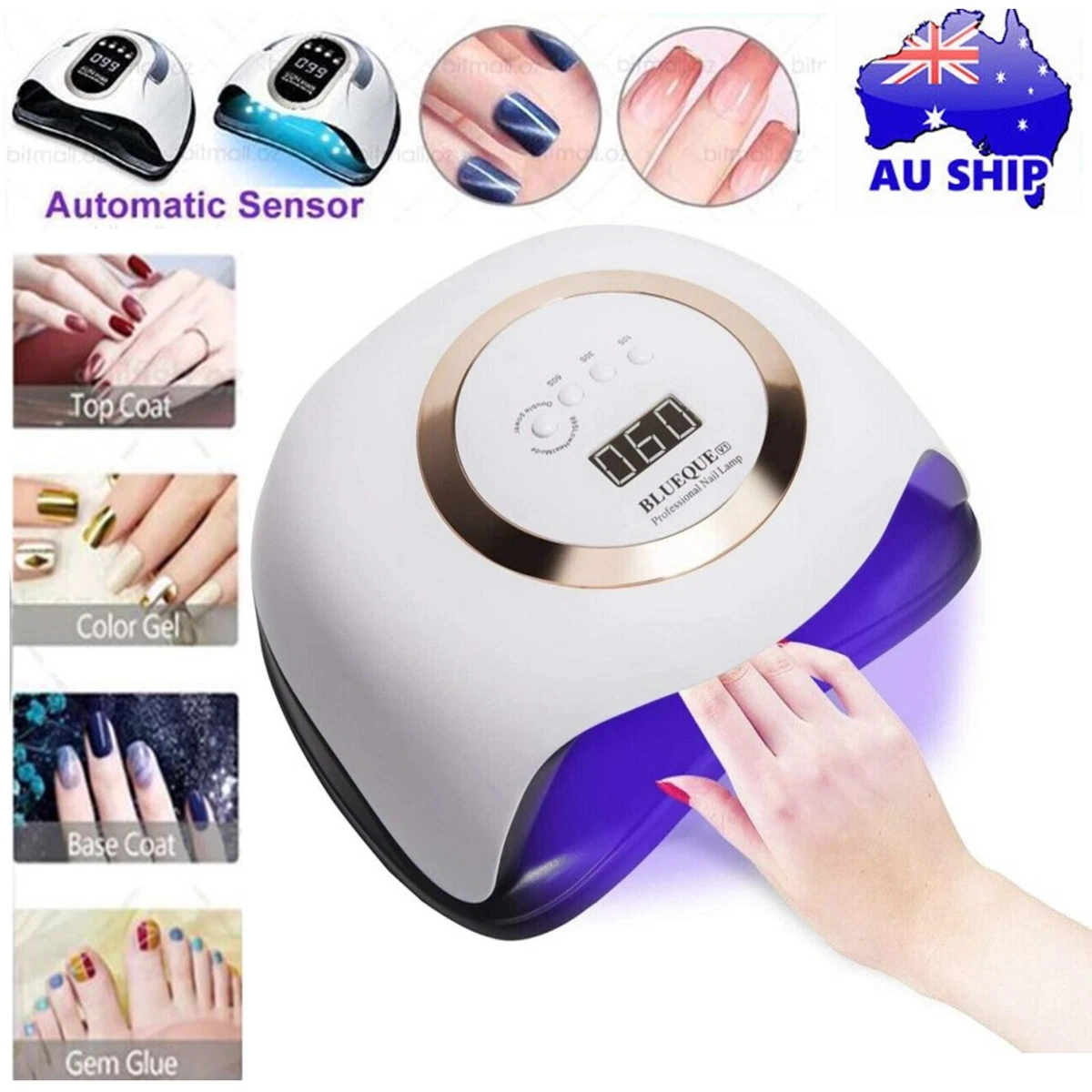 Buy Gleevia gel UV led nail lamp nail gel polish dryer led dual light UV  led lamps auto sensor fast gel polish dryer nail art tools nail polish dryer  (UV Power 36W)