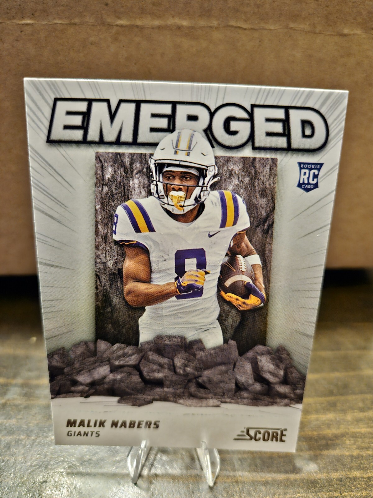 2024 Panini Score Football Malik Nabers (RC) Emerged New York Giants