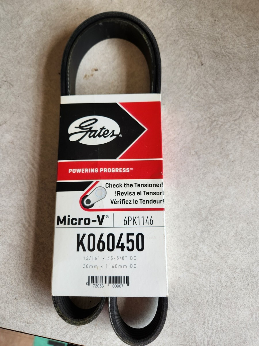 Gates K060450 Serpentine Belt 45-5/8 in 6 Rib | eBay