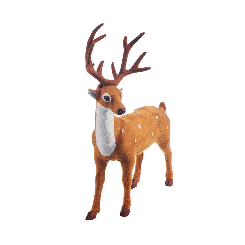 5 .9 Decorative Deer Figurines Christmas Plush Ornaments Props