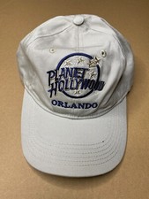 Vtg Planet Hollywood Orlando Hat Cap Tan Strapback With Embroidered Logo