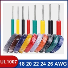 18AWG-26AWG UL1007 Single Core Single Strand Cable Electronic Wire Tinned Copper