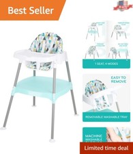 Convertible High Chair - 4 Stages of Use - Infant to Big Kid - Washable Seat Pad