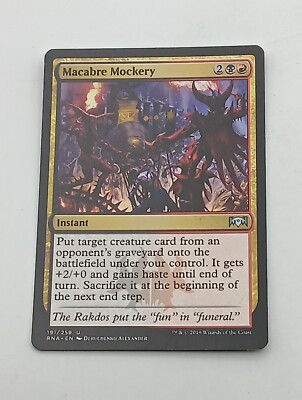 Magic the Gathering Einzelkarte Macabre Mockery bespielt
