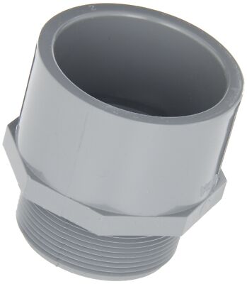 GF Piping ystems CPVC Pipe Fitting, Adapter, chedule 80, Gray, 2'' NPT Male x