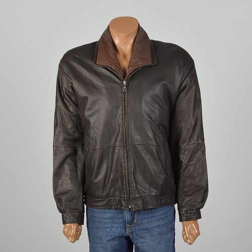 L Mens Remy 90s Leather Jacket 