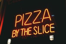 Pizza By The Slice Open Restaurant 20"x16" Neon Sign Light Lamp Bar Real Glass