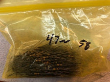 1 bag carbon film 1/4 watt 5% resistors 47 ohm