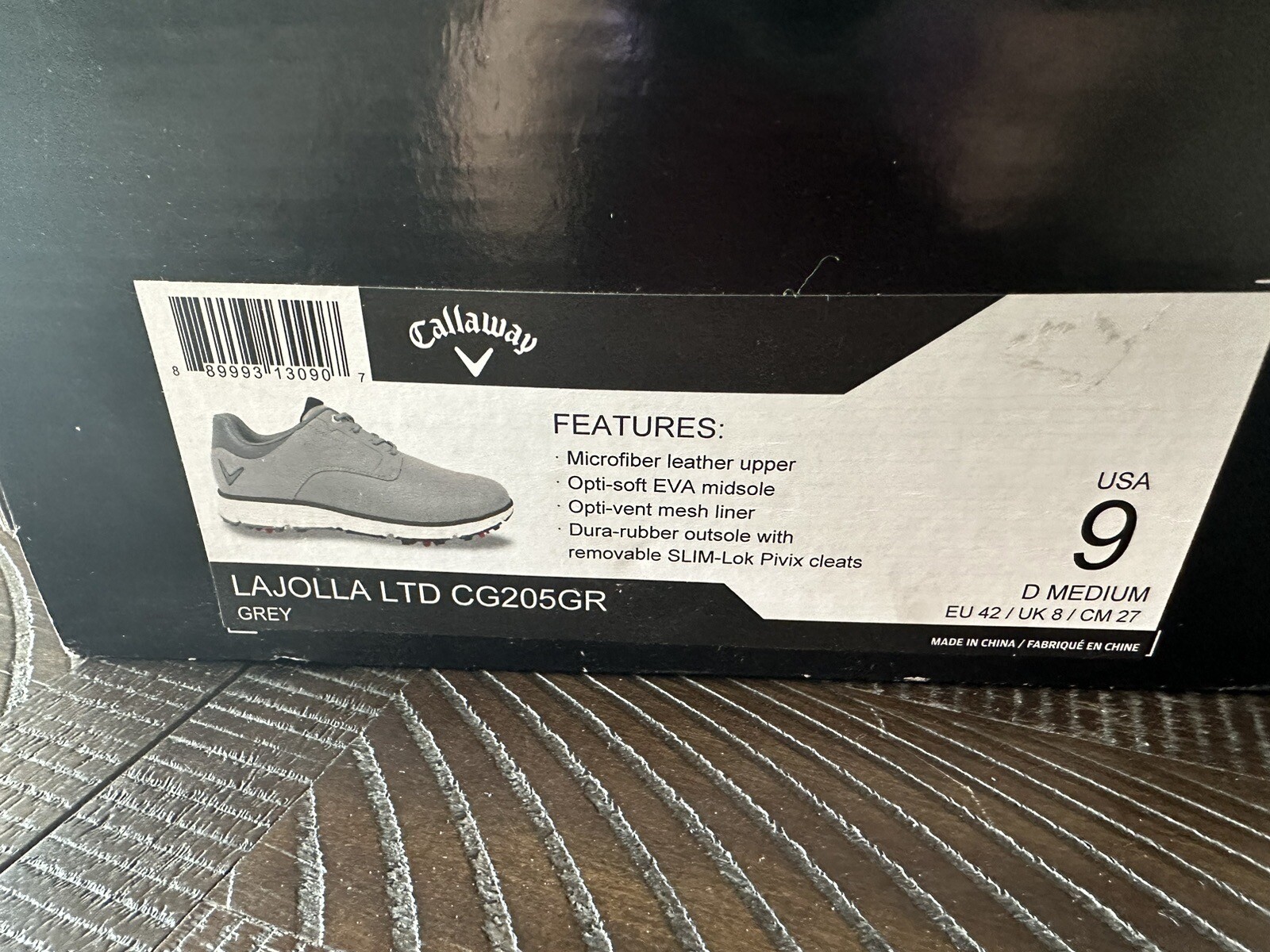Callaway La Jolla Golf Shoes LTD CG205GR  Mens Size 9 Grey Golf Shoes