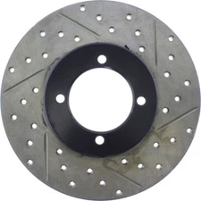 Disc Brake Rotor-Sport Cross-Drilled and Slotted Front Left Stoptech 127.42004L