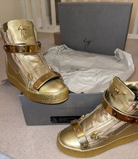 Giuseppe Zanotti (36 1/2) Sneakers alte U.K. 3.5 Gold traforated double bar