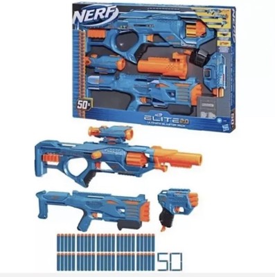 Nerf Elite Ultimate Blaster 3 Pack with 50 Darts Eaglepoint RD-8 Tetrad QS-4 New