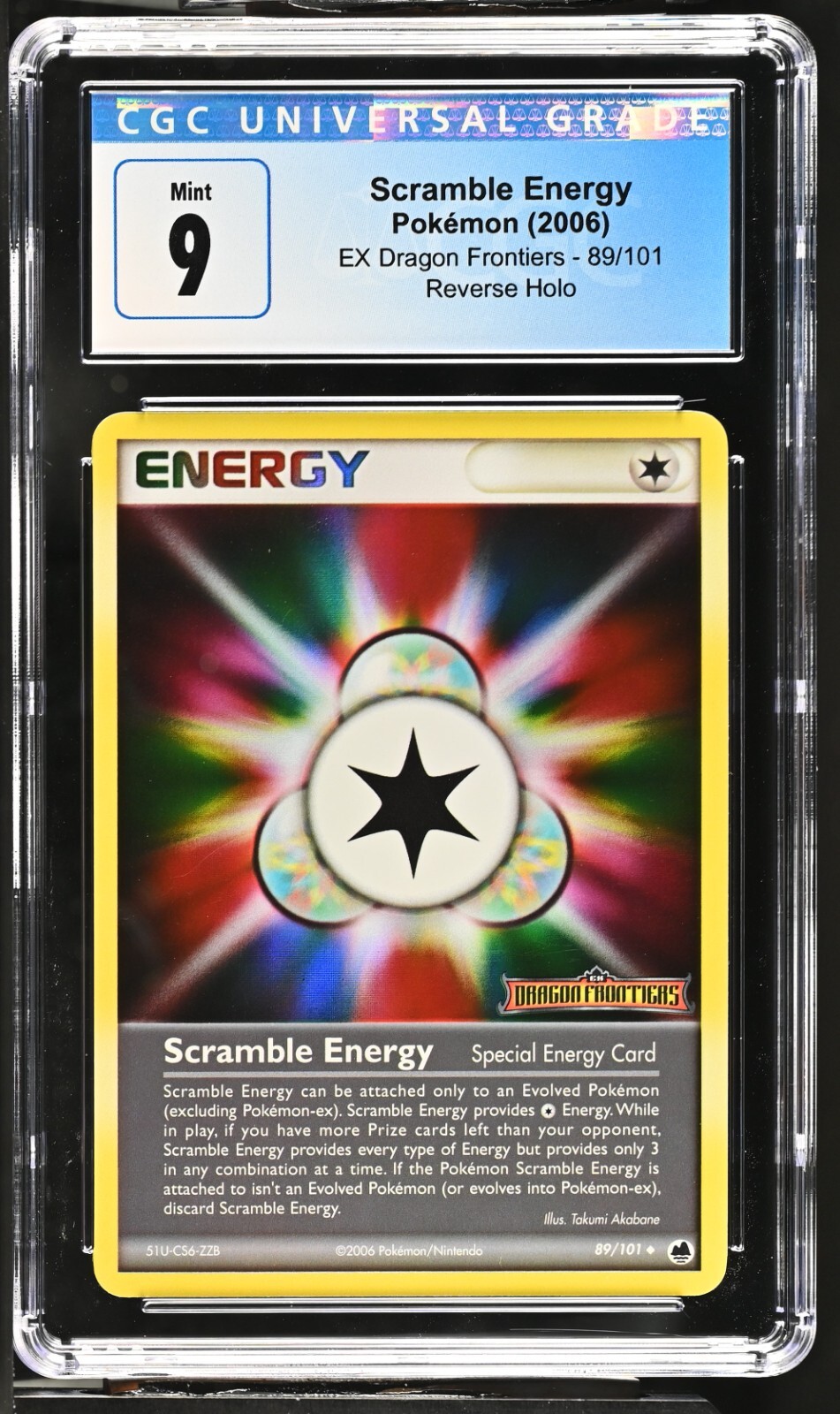 CGC 9 Scramble Energy 89/101 Ex Dragon Frontiers Reverse Holo Pokemon Card