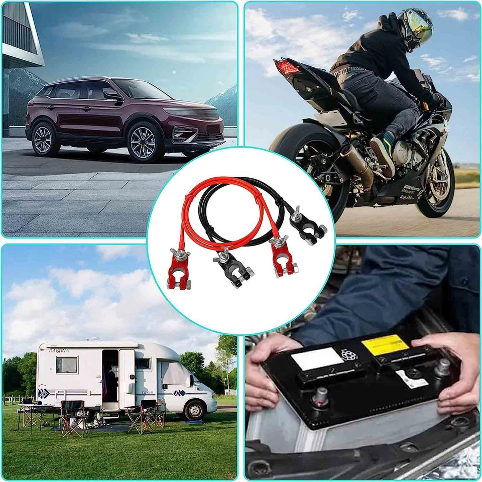 Auto Battery Terminal Connector Cable 10AWG Aluminum Alloy Clamp Marine Solar RV - Image 3 of 4