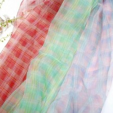 Kariert Netz Organza Stoff Spitze Tartan Vorhang Rock Kleid Basteln Tüll Voile