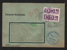 B4780 DDR ZKD 2x B 10 Brief 8000 Halle Saale Deutsche Reichsbahn nach Merseburg